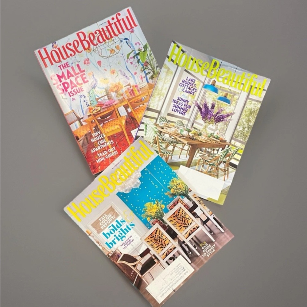 House Beautiful Magazines 2017 - 3 Issues June July September